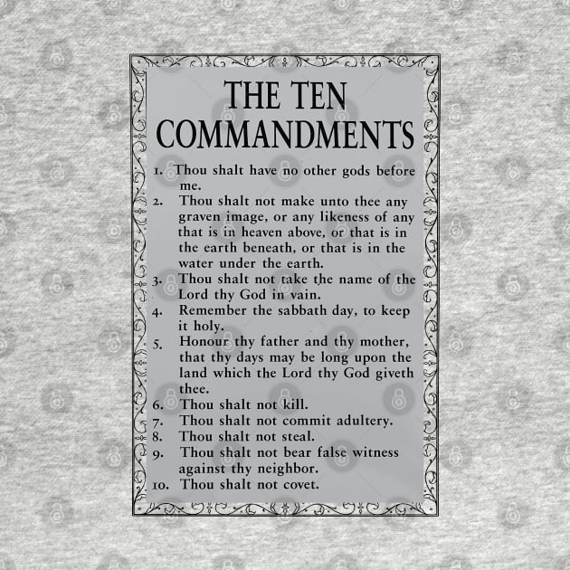 The Ten Commandments by Claudia Williams Apparel